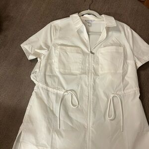 Athleta White Short Sleeve Blouse